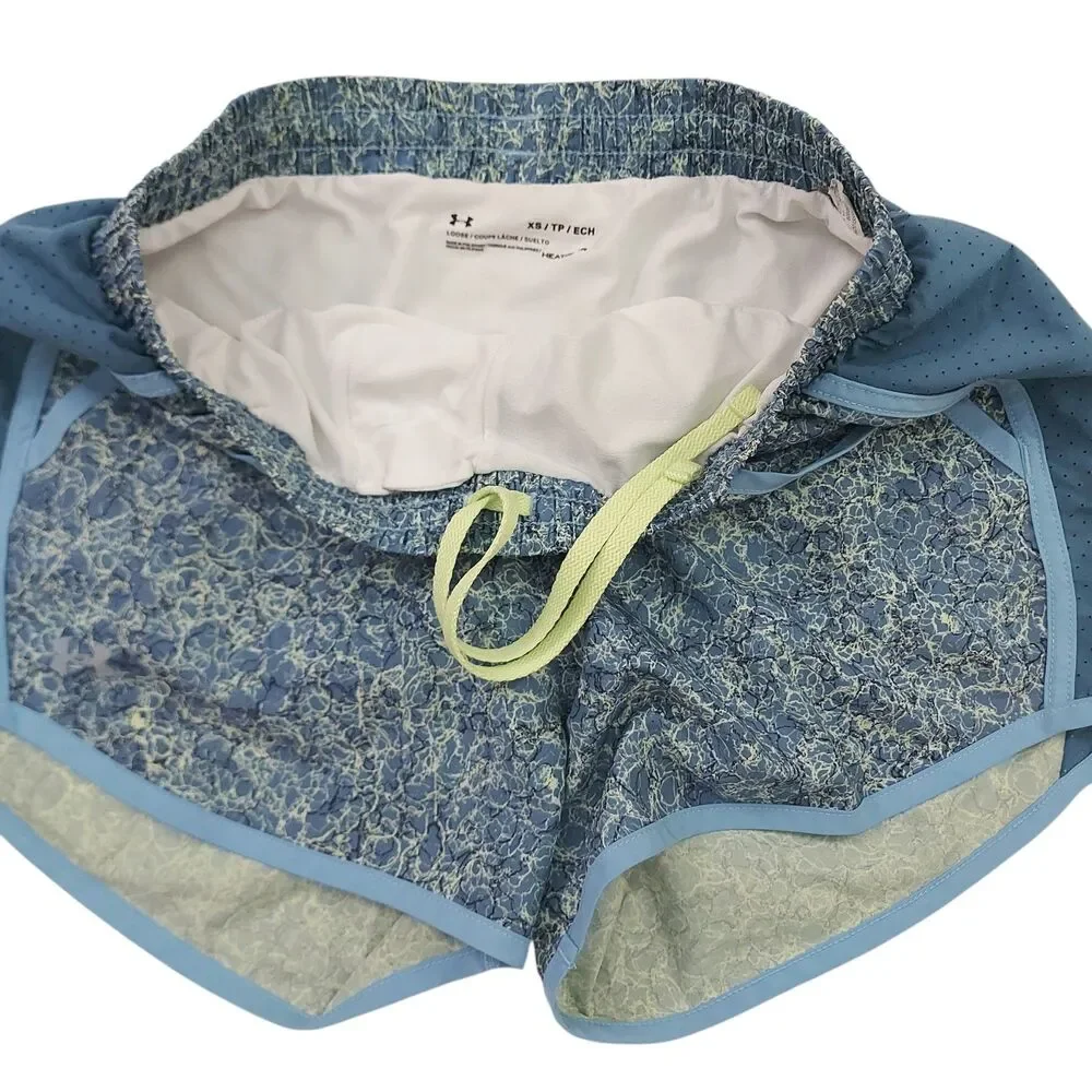 Under Armour Shorts Womens XS Blue Lined Loose Heatgear Breathable Running Gym
